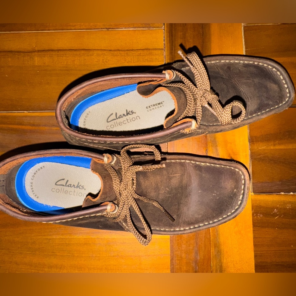 Clarks Brown Chukka Boots - Picture 2 of 5